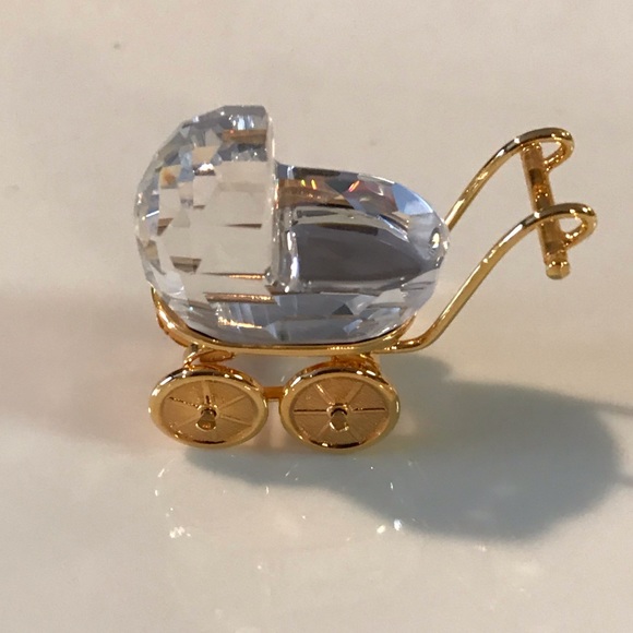 Swarovski Crystal and Gold Baby Carriage - Picture 5 of 6